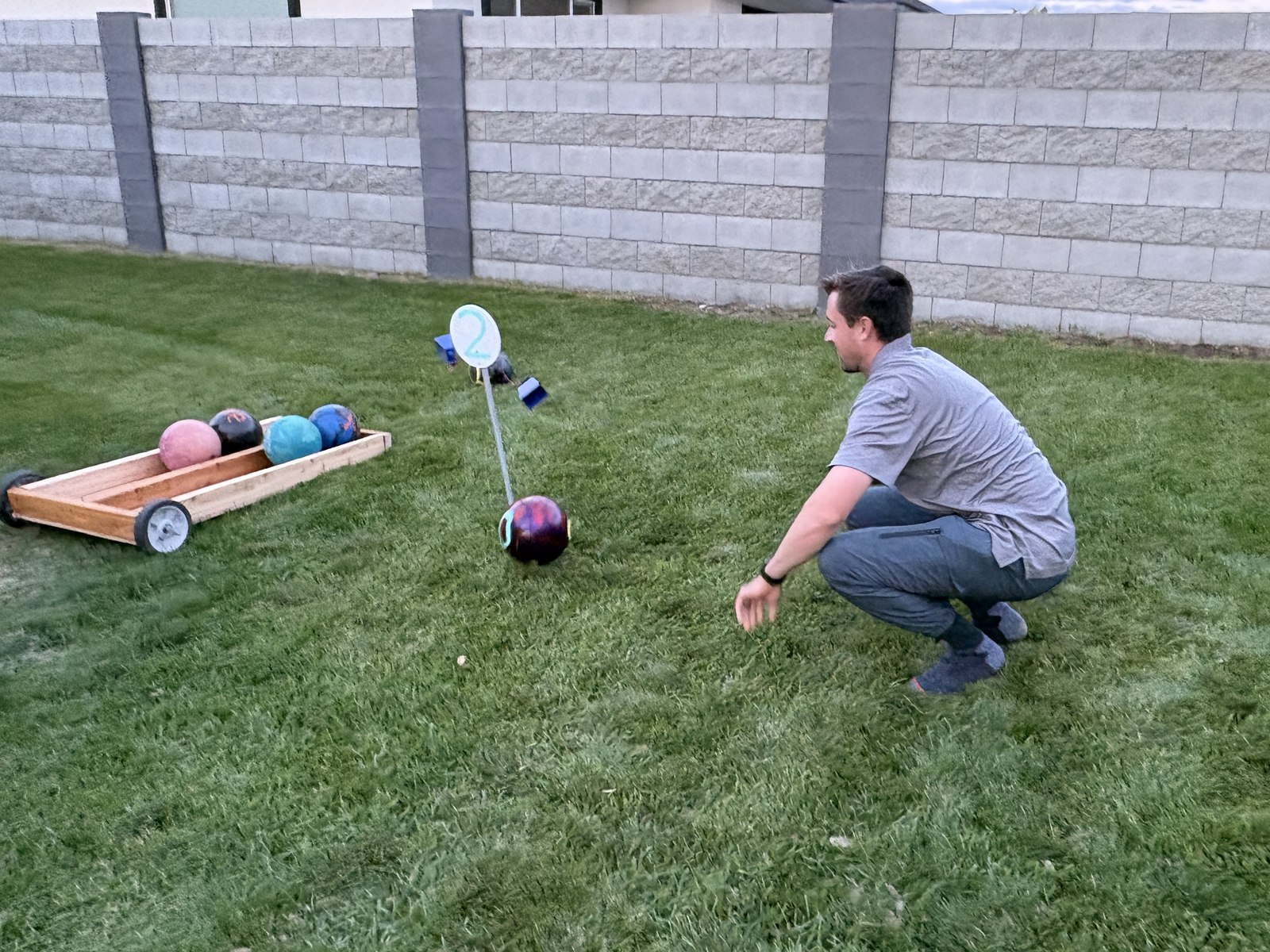 A Bolar lining up a throw at target 2 after earning a Hit.